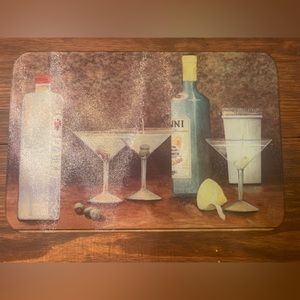 Glass martini cutting board